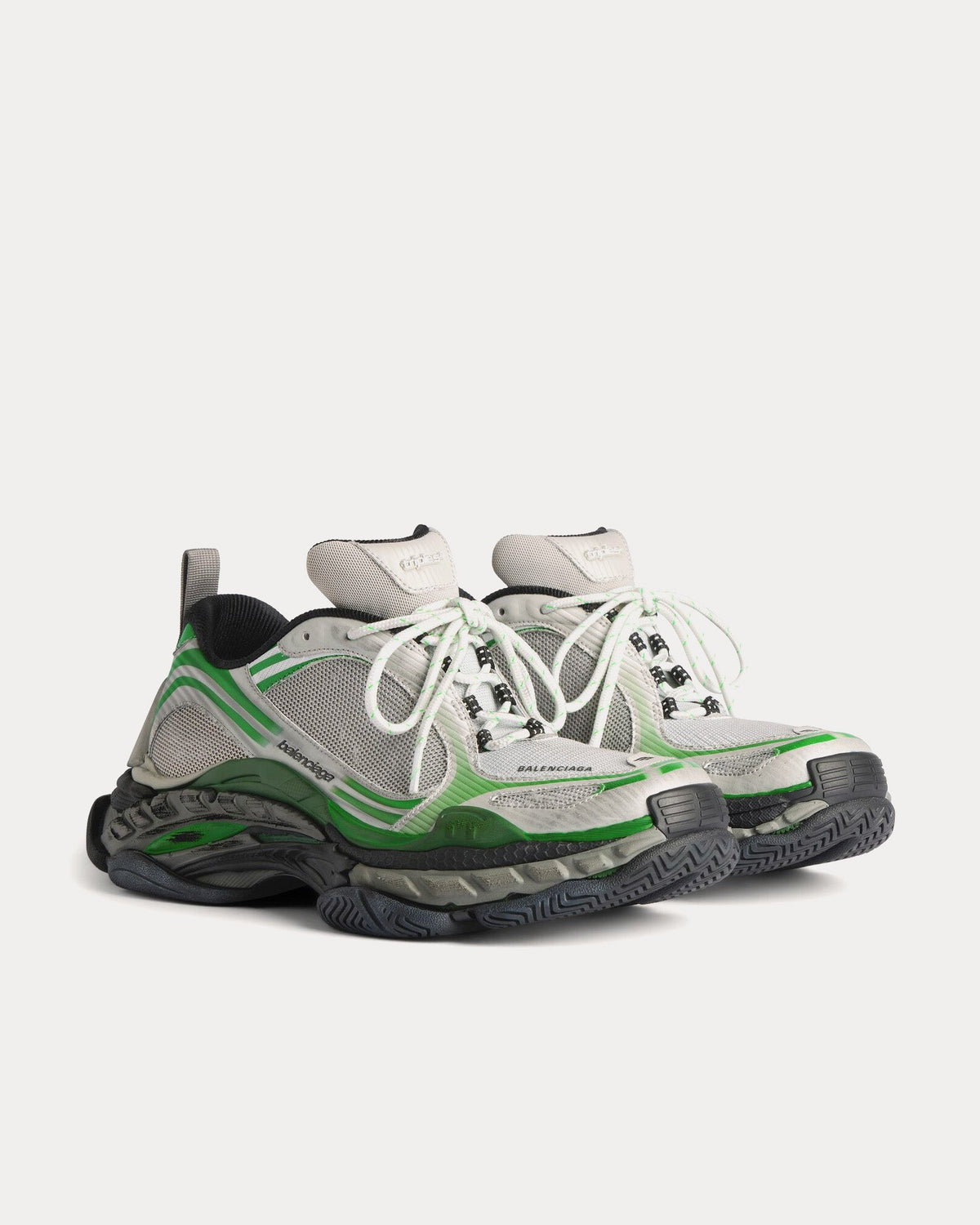 Triple S.2 Grey / Green Low Top Sneakers