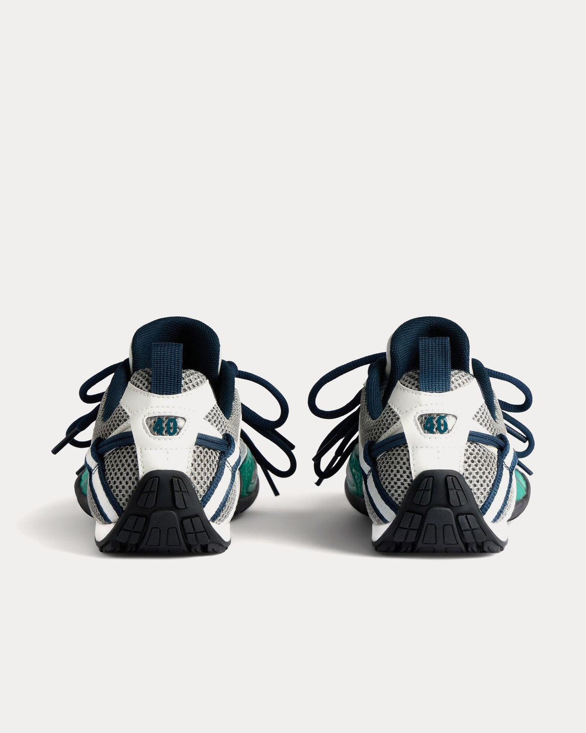 Radar Gradient Lines Light Grey / Green / Black Low Top Sneakers