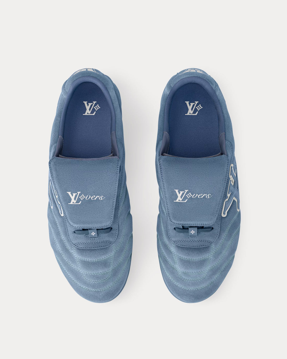 LV Footprint Soccer Trainer Black Low Top Sneakers