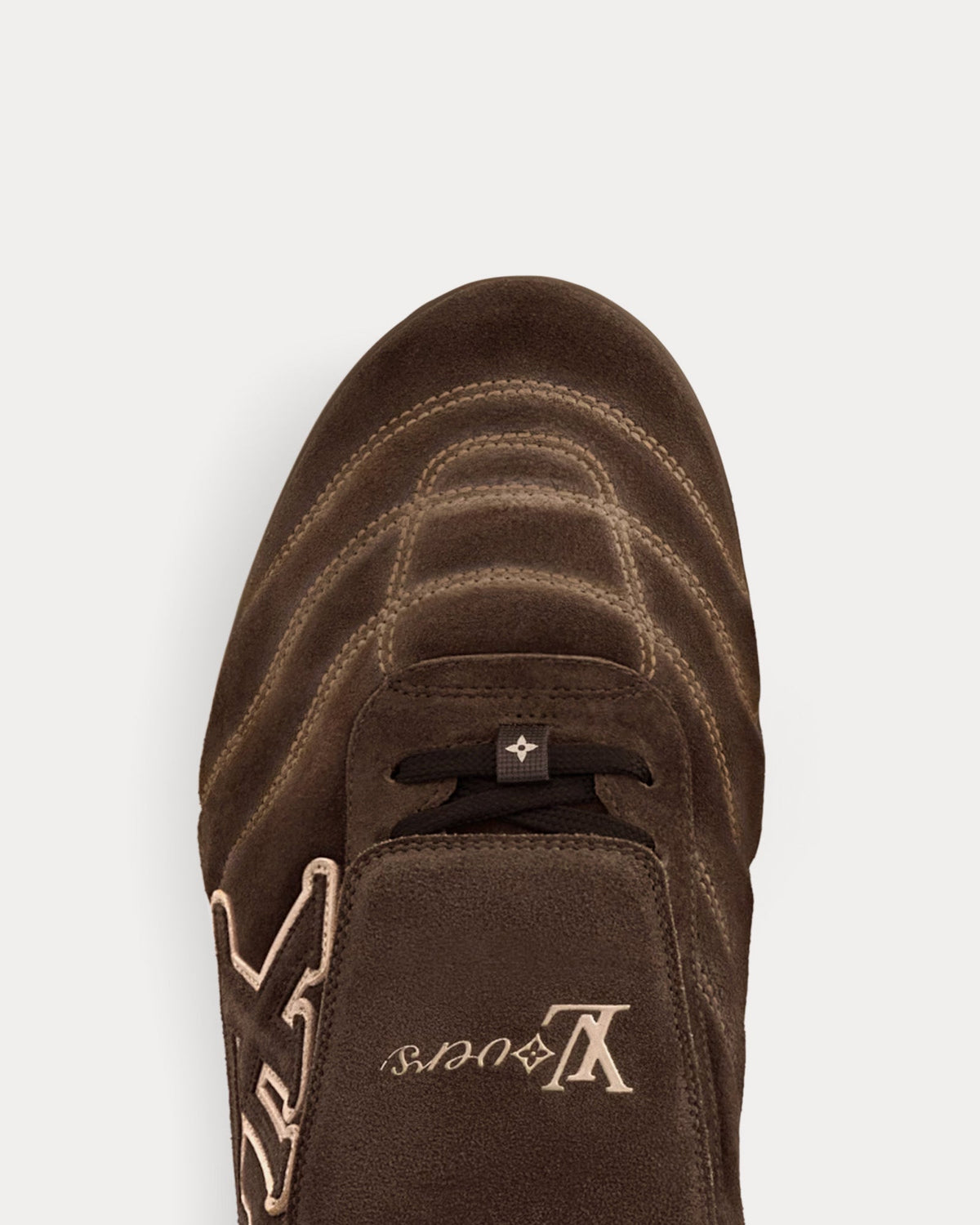 LV Footprint Soccer Trainer Brown Low Top Sneakers