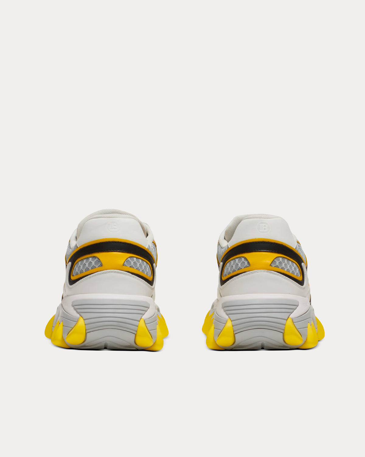 B-East Leather, Suede & Mesh Grey, Yellow, Black Low Top Sneakers