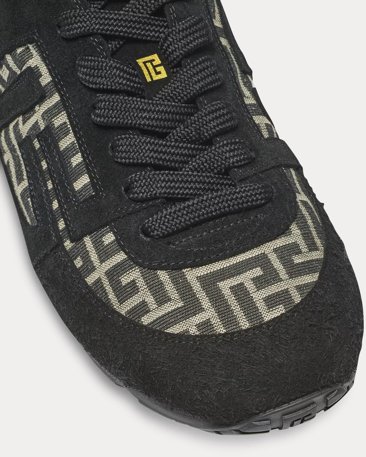 Racer 45 Monogram Jacquard Black Low Top Sneakers