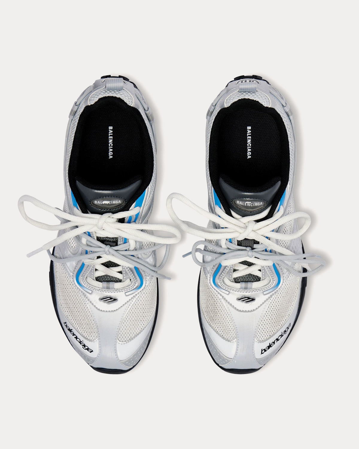 Radar Gradient Lines White / Grey / Silver / Black / Blue Low Top Sneakers