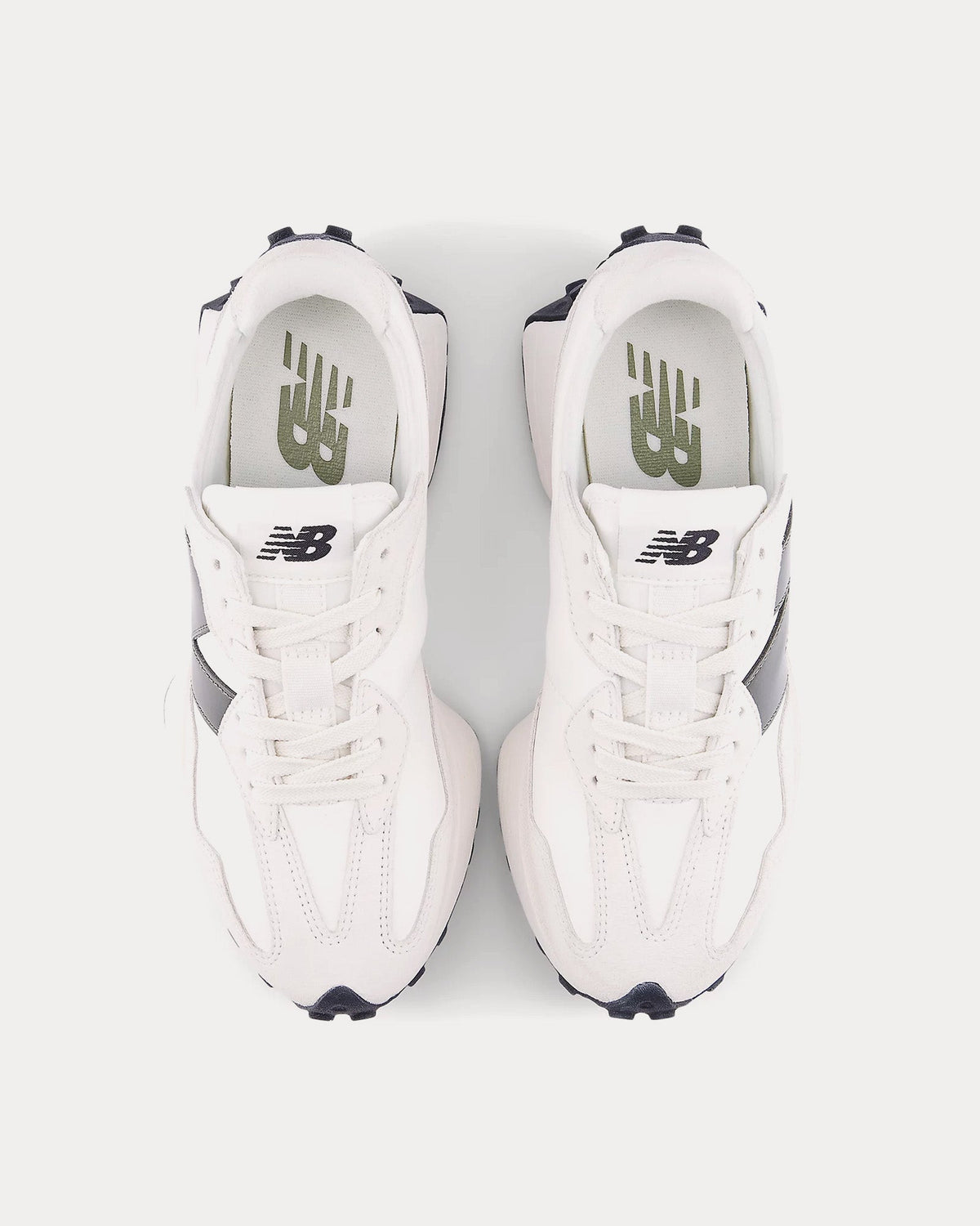 327 Sea Salt / Dark Olivine Low Top Sneakers