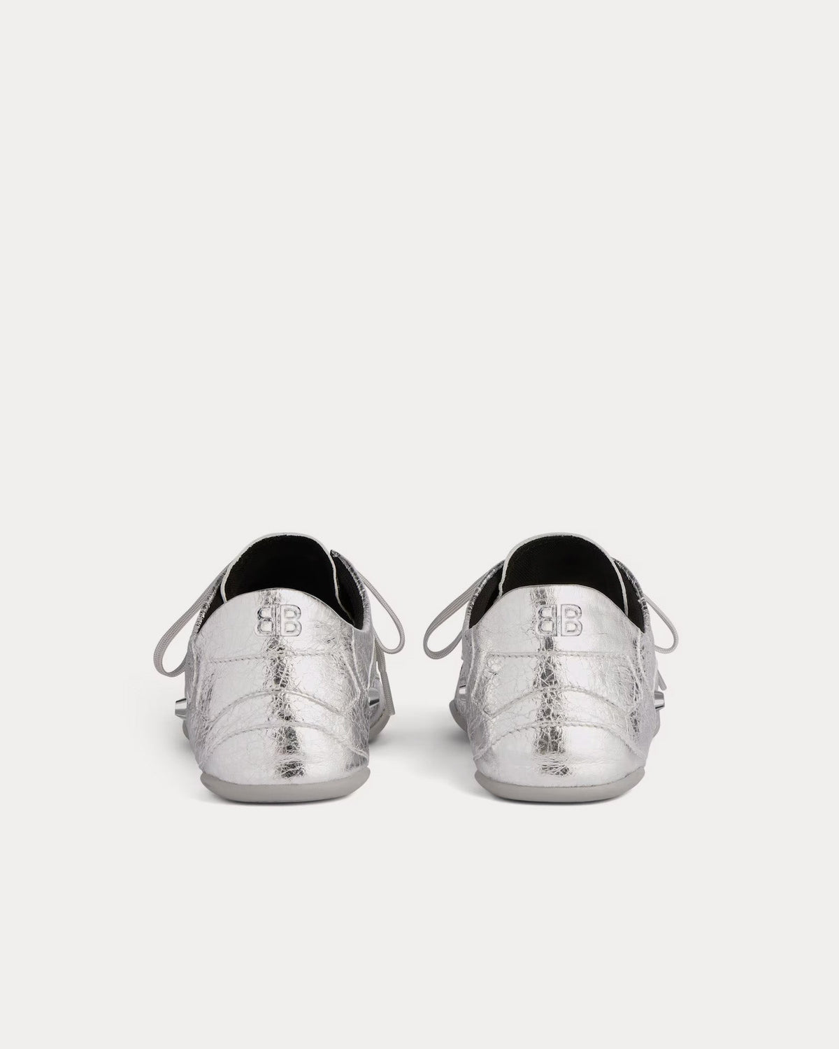 City Sneaker Sheepskin Silver Metalized Low Top Sneakers