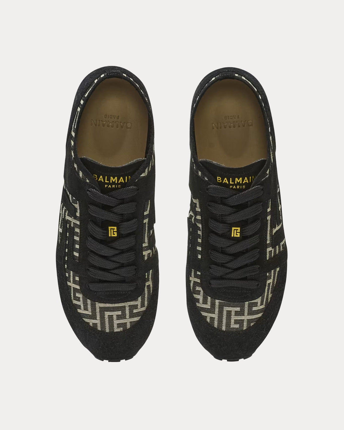 Racer 45 Monogram Jacquard Black Low Top Sneakers