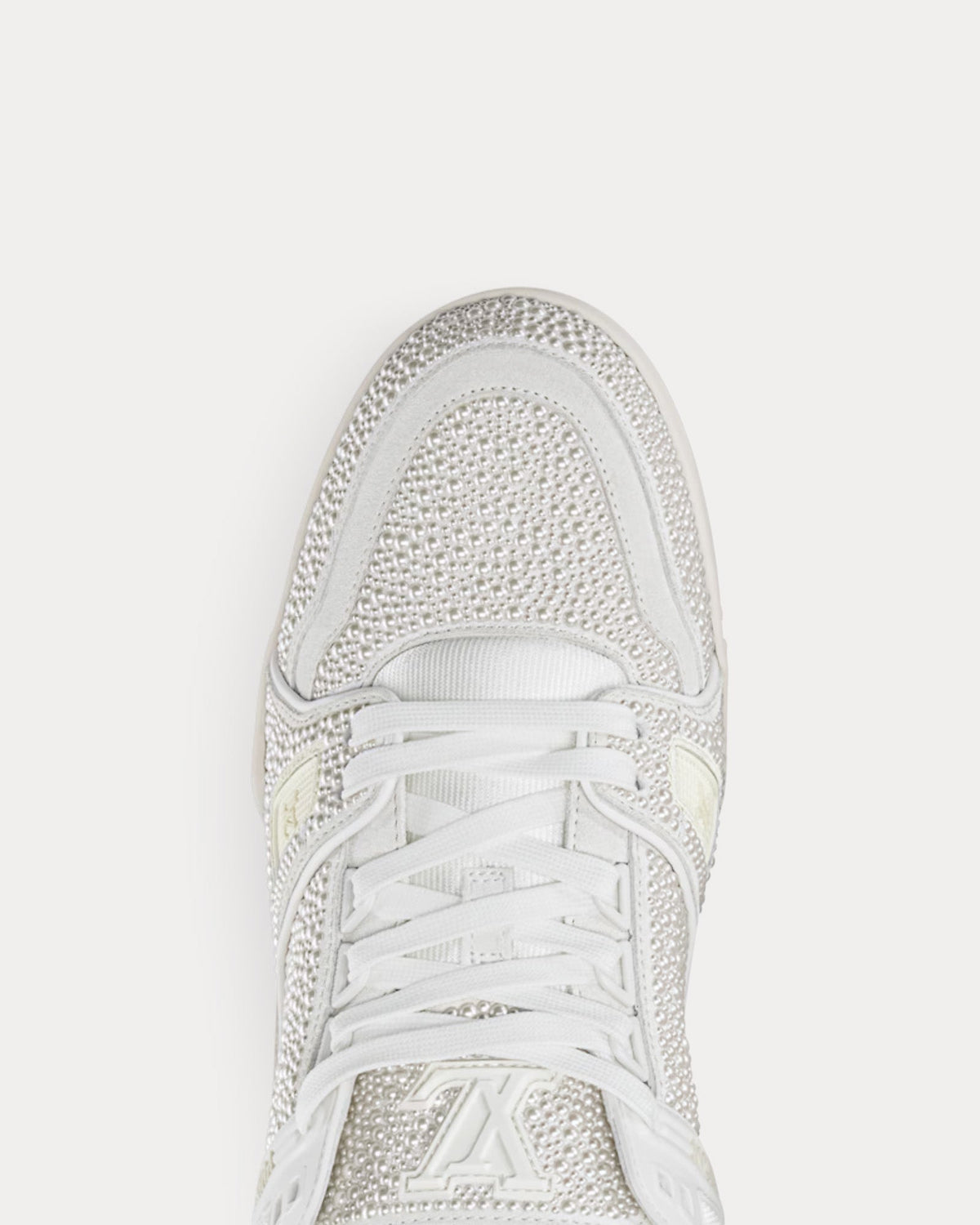 LV Trainers with Swarovski Pearls White Low Top Sneakers