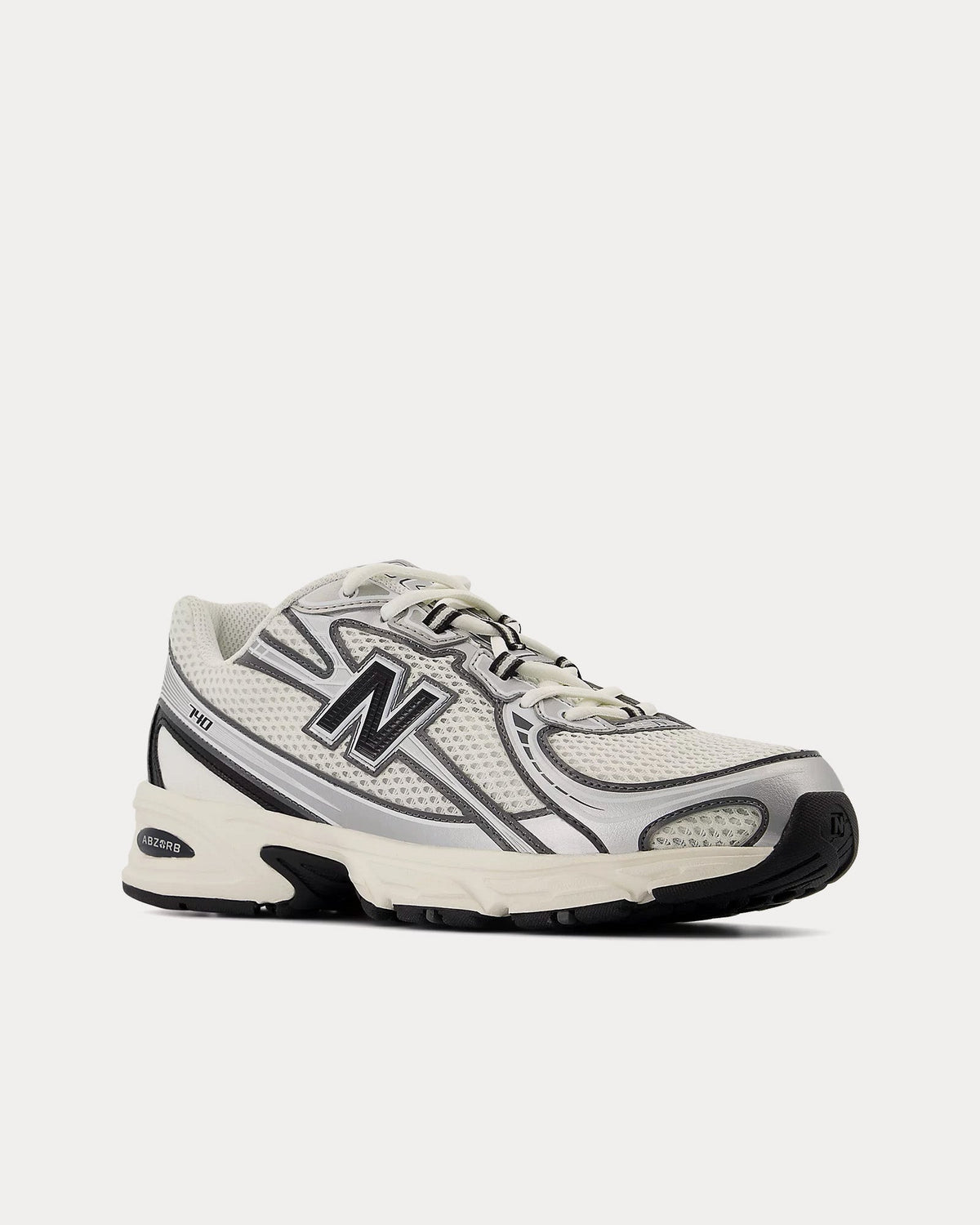 740 Sea Salt / Black / Silver Metallic Low Top Sneakers