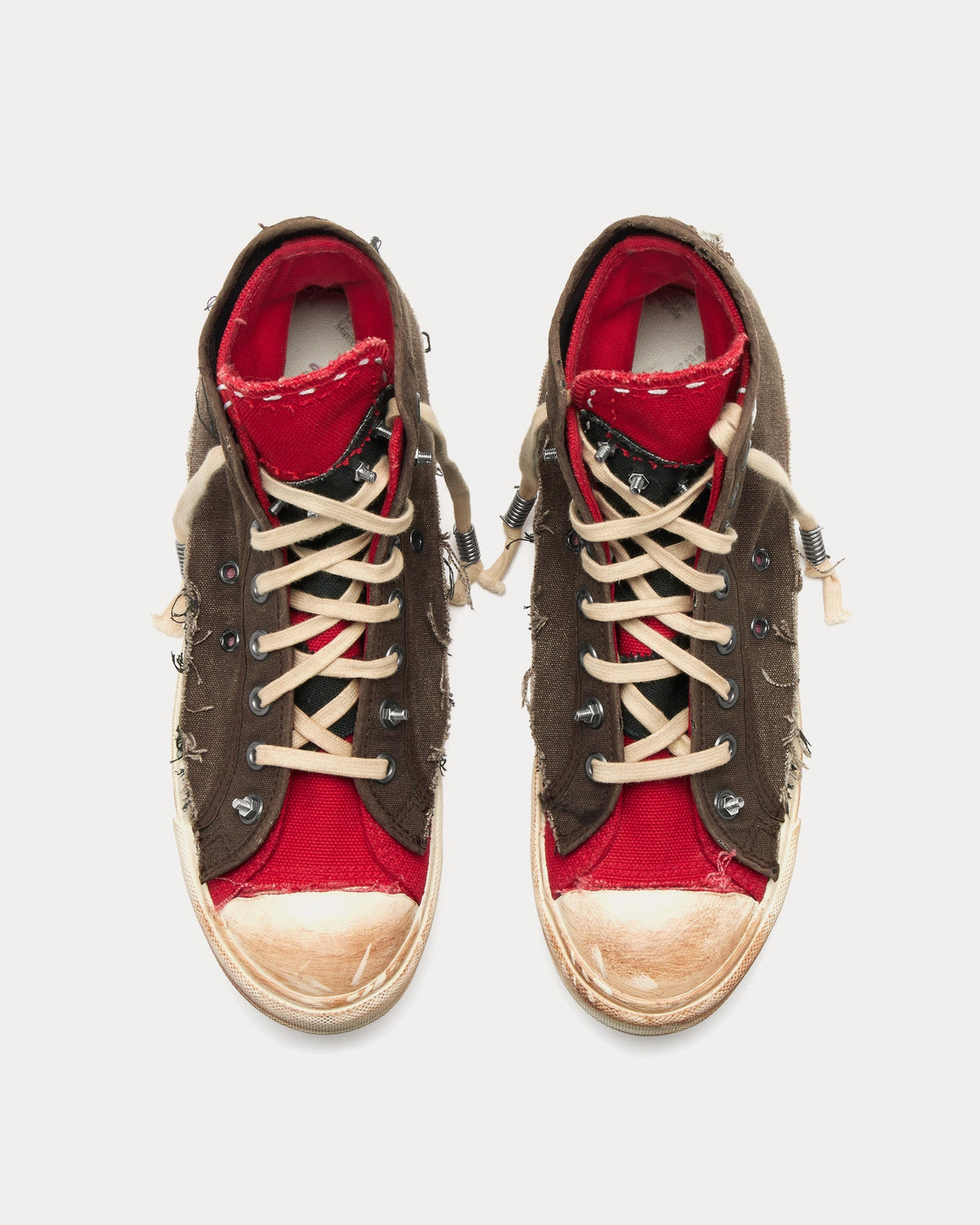 Loved To Death Red / Brown High Top Sneakers