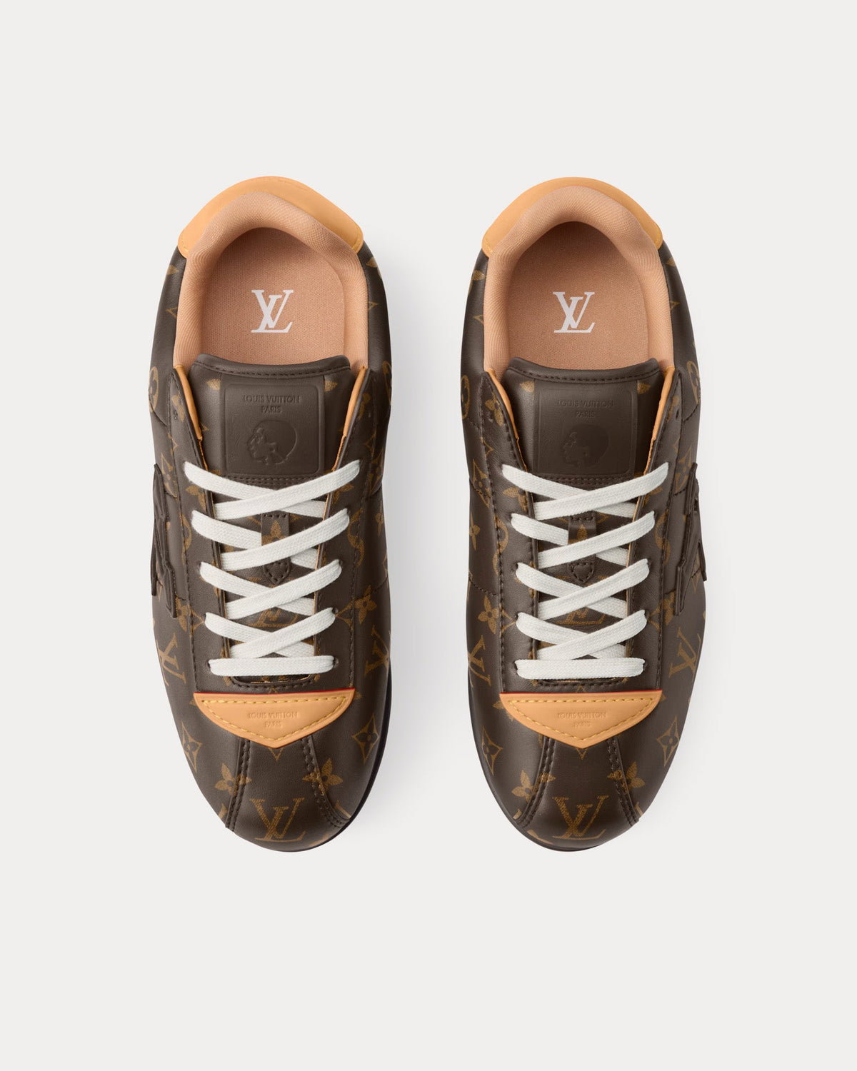 LV Buttersoft Monogram-Printed Brown Low Top Sneakers