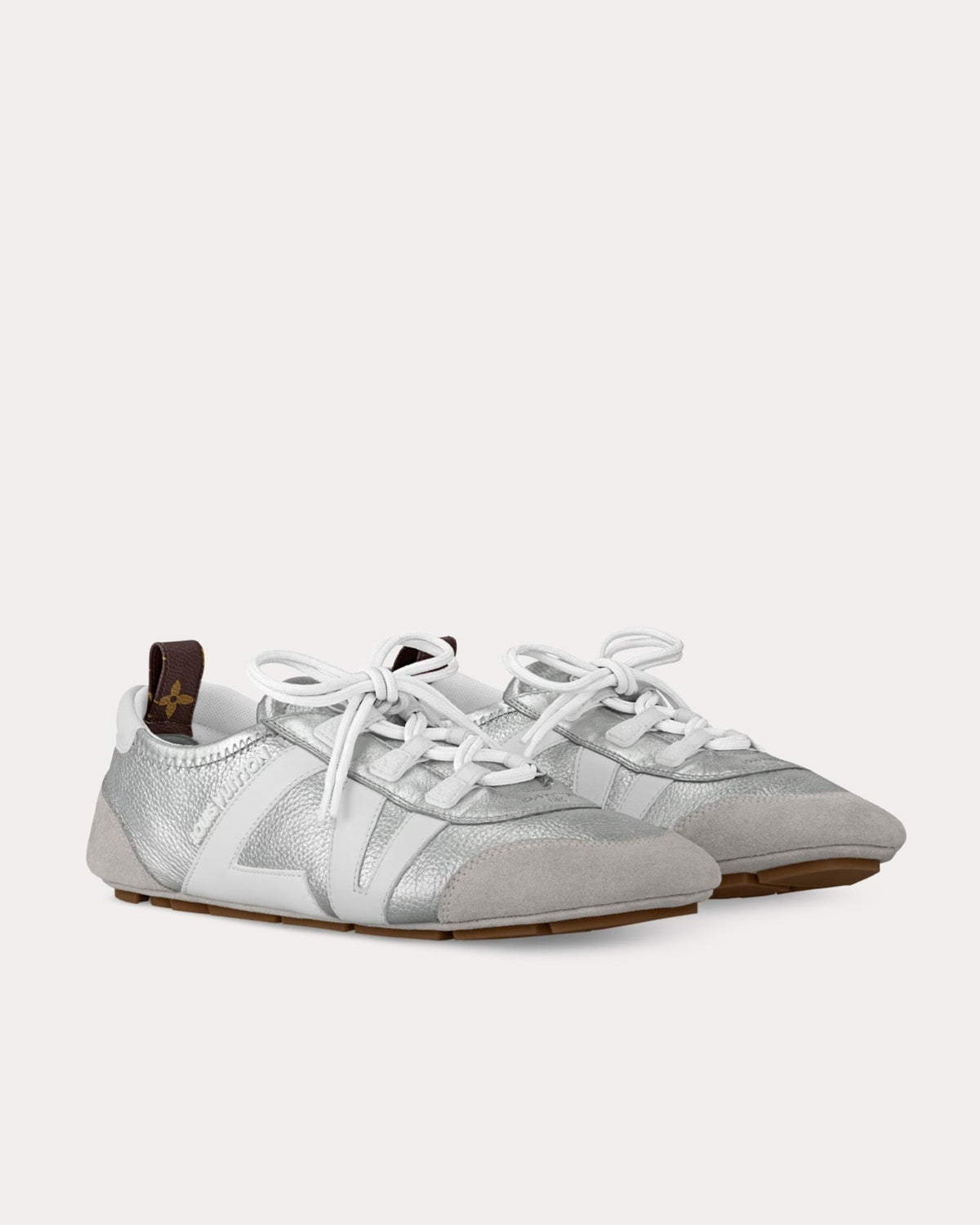 LV Sneakerina Silver Low Top Sneakers