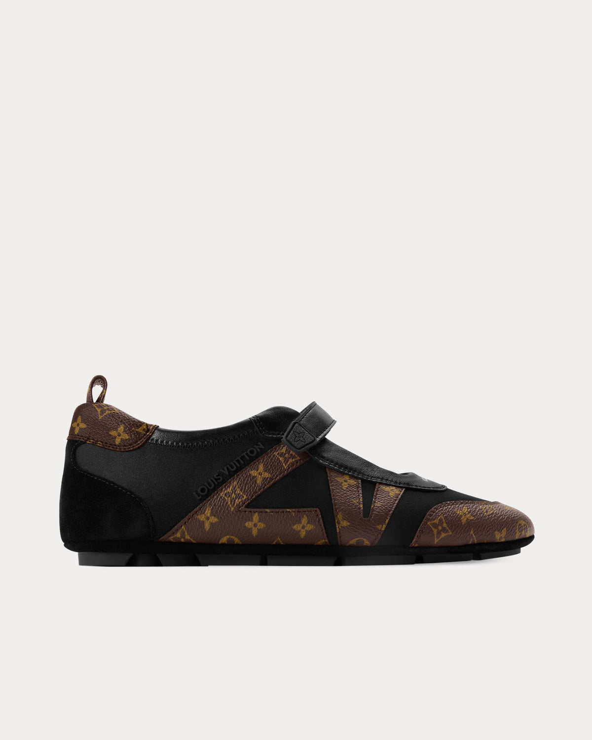 LV Sneakerina Mary Janes Black / Brown Slip On Sneakers