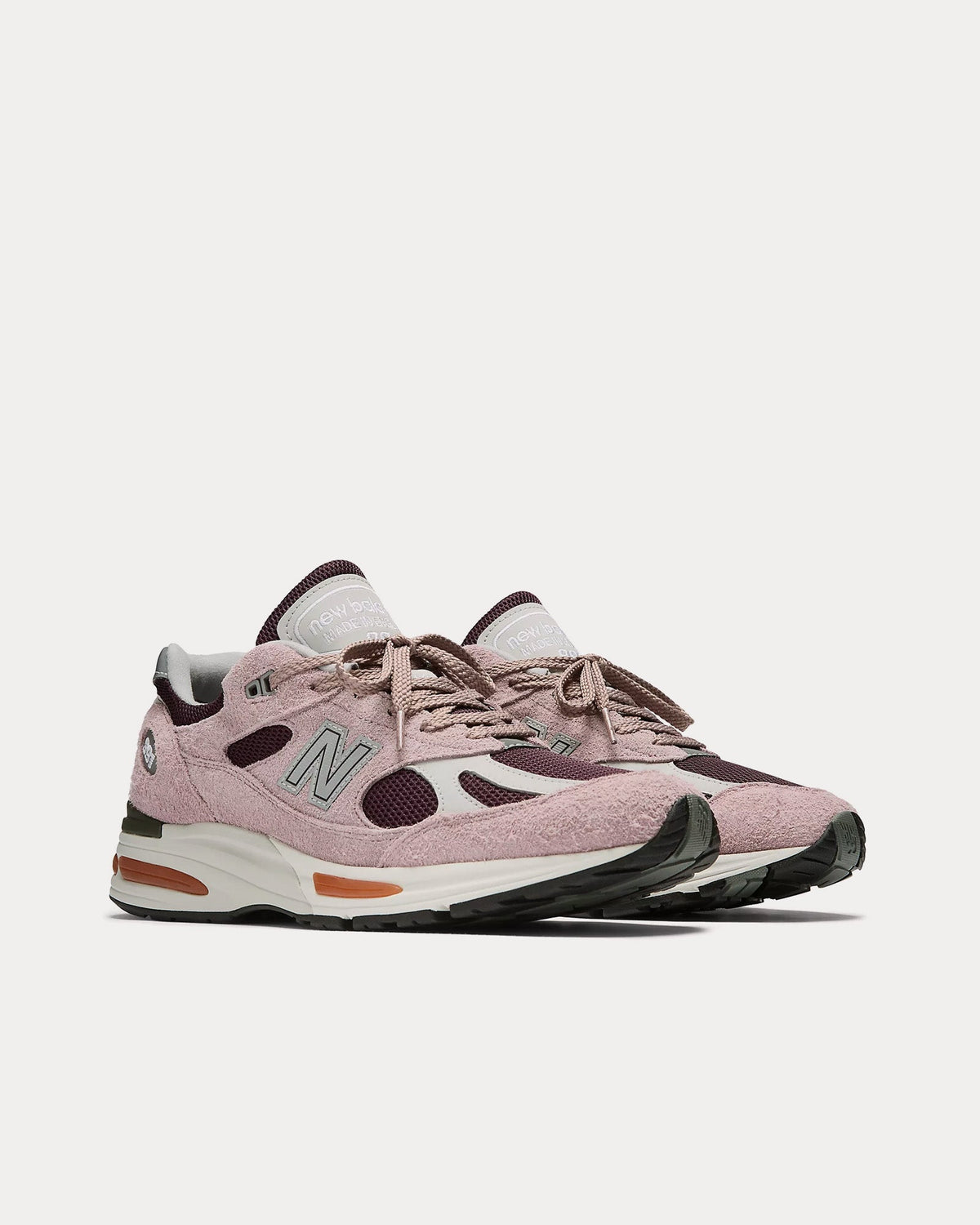 Made in UK 991v2 'Grape Sorbet' Deauville Mauve / Fig / Oyster Mushroom Low Top Sneakers