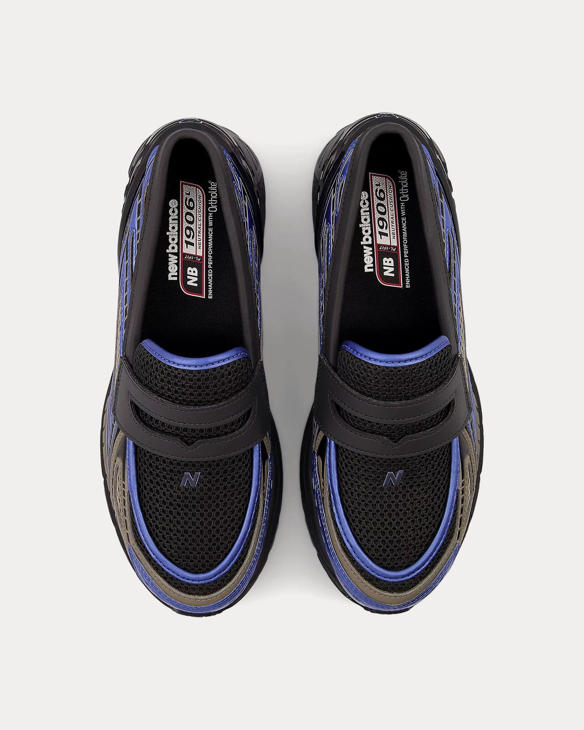 1906L Black Cement / Blue Gemstone Loafers