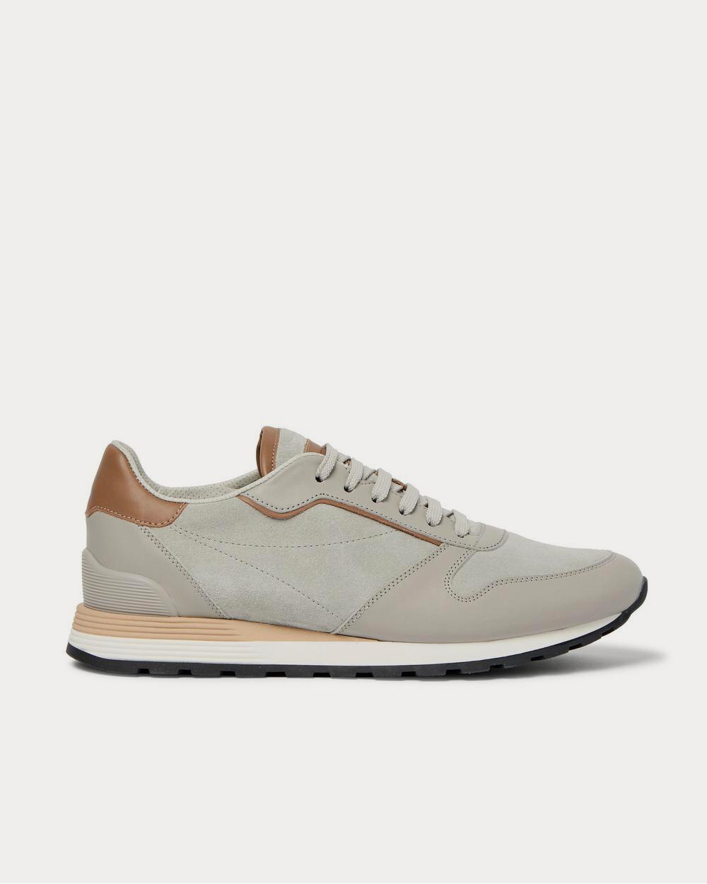Suede and Leather Gray low top sneakers