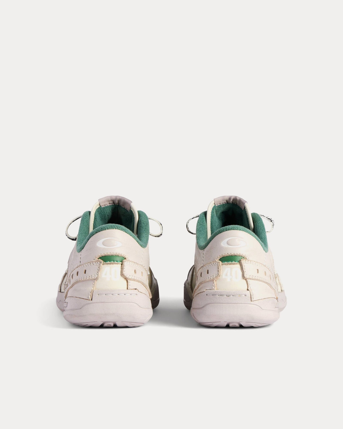 Hamptons Worn-Out Beige / Green Low Top Sneakers