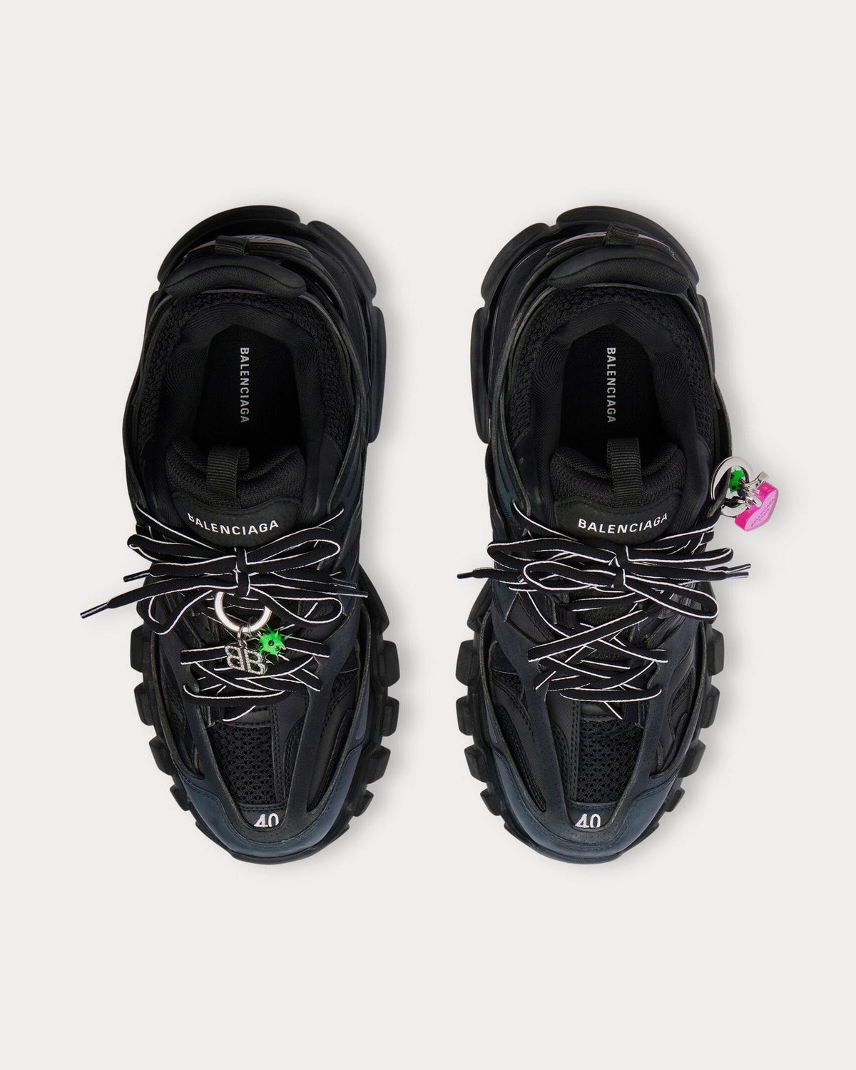 Track with Charms Black Low Top Sneakers
