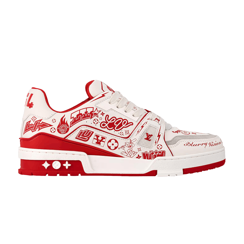 Louis Vuitton LV Trainer Graffiti White Red