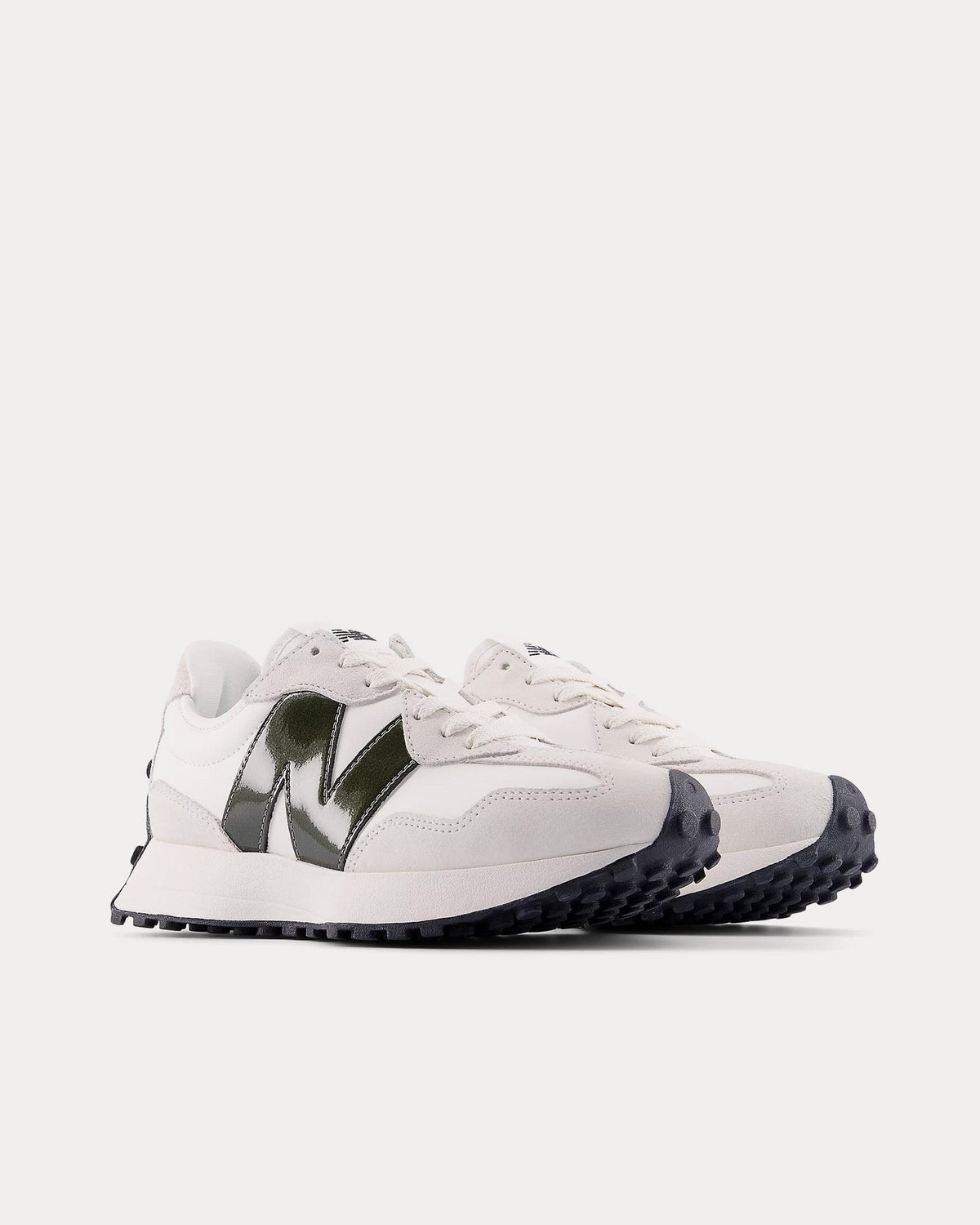 327 Sea Salt / Dark Olivine Low Top Sneakers