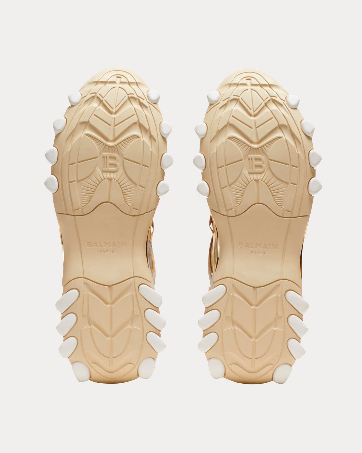 B-East Leather, Suede & Mesh Gold Low Top Sneakers