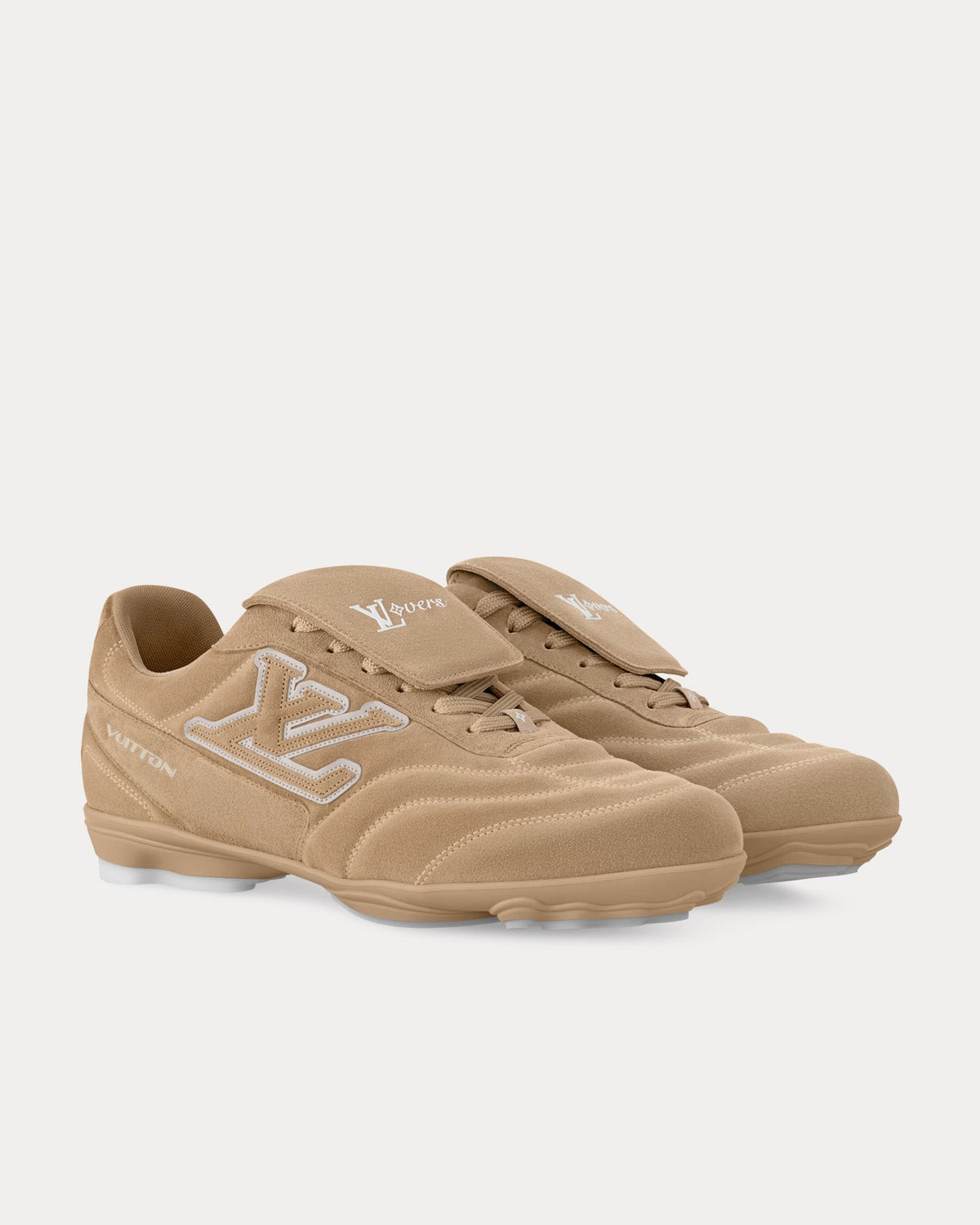 LV Footprint Soccer Trainer Beige Low Top Sneakers
