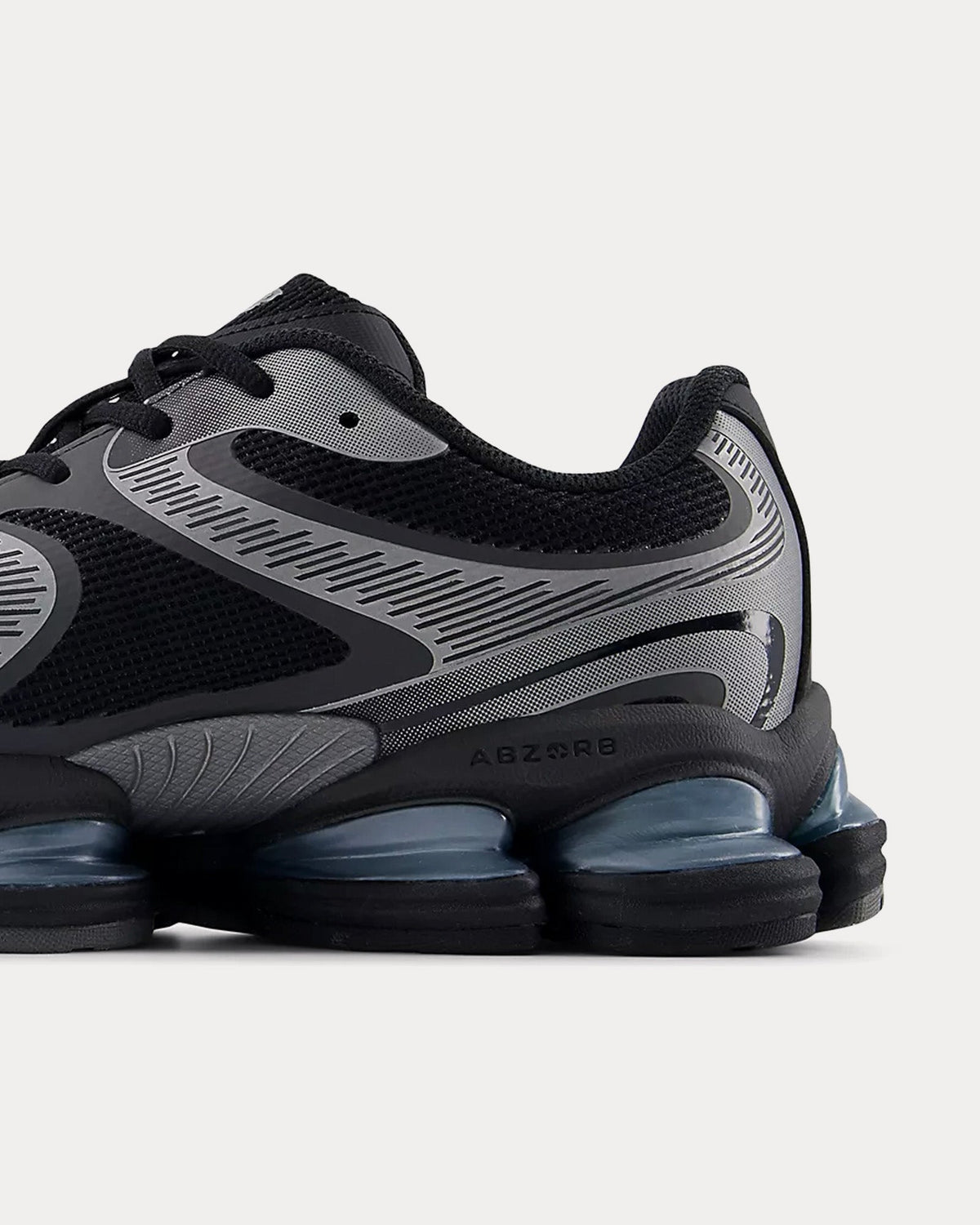 Abzorb 2000 Black / Dark Silver Metallic / Light Chrome Blue Low Top Sneakers
