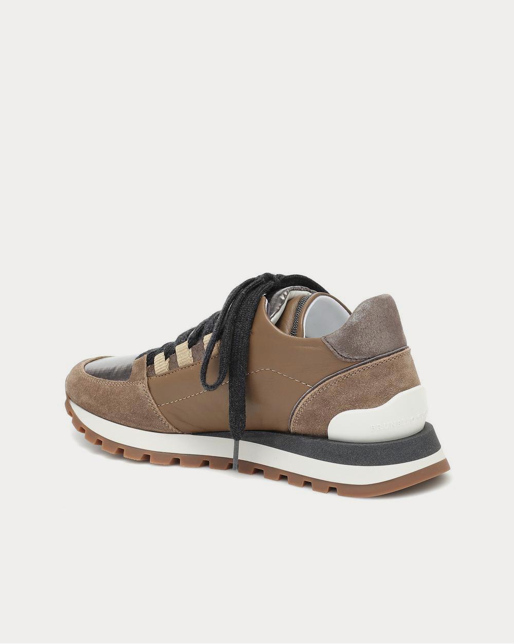 Embellished leather Brown Low Top Sneakers