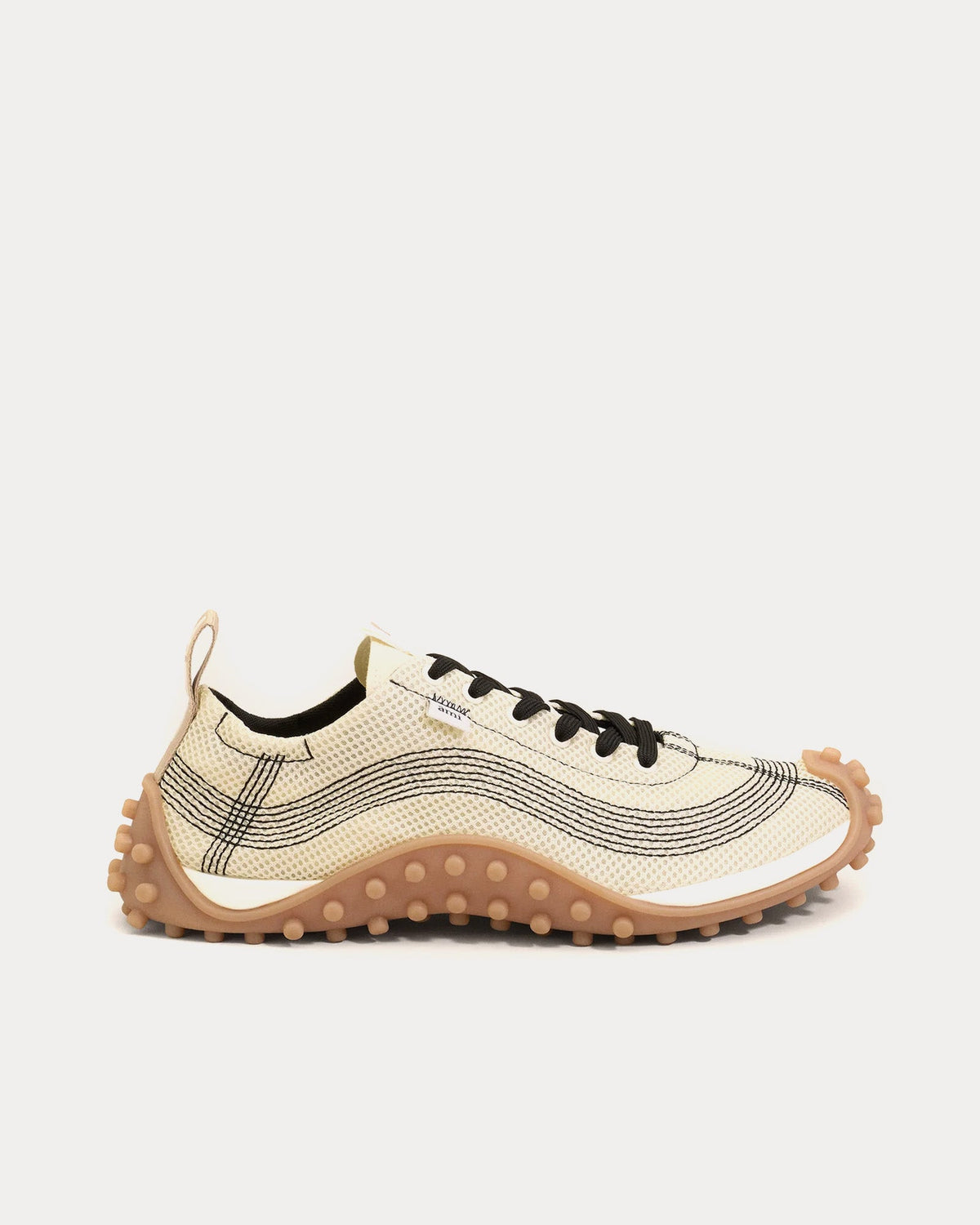 Mirage Mesh White Cream Low Top Sneakers