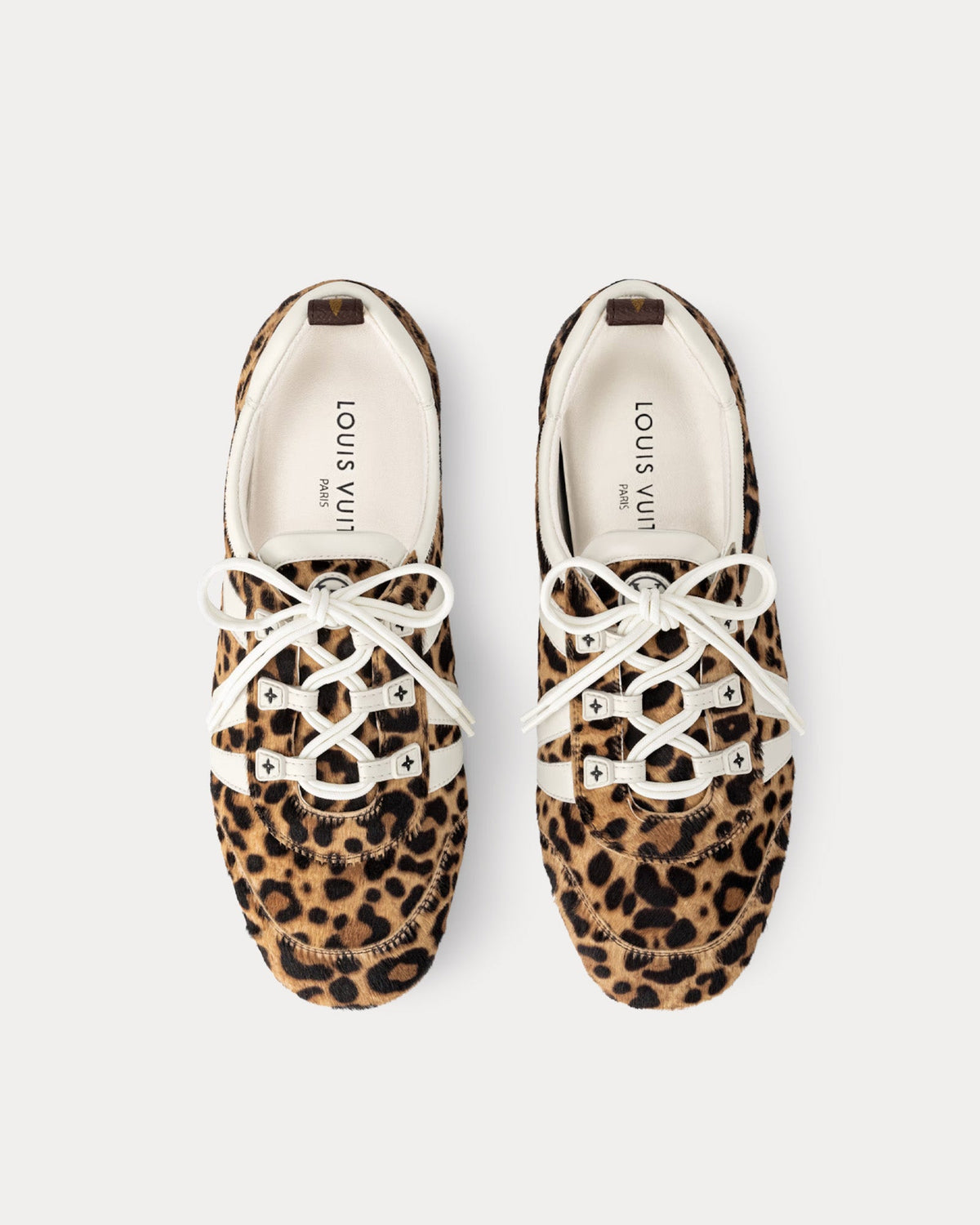 LV Sneakerina Leopard Print Brown Low Top Sneakers