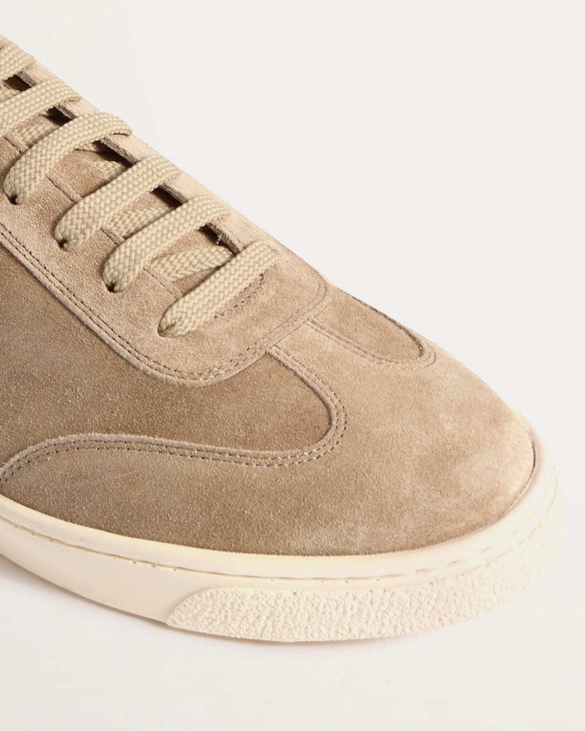 Coda di Rondine Suede Sand Beige Low Top Sneakers