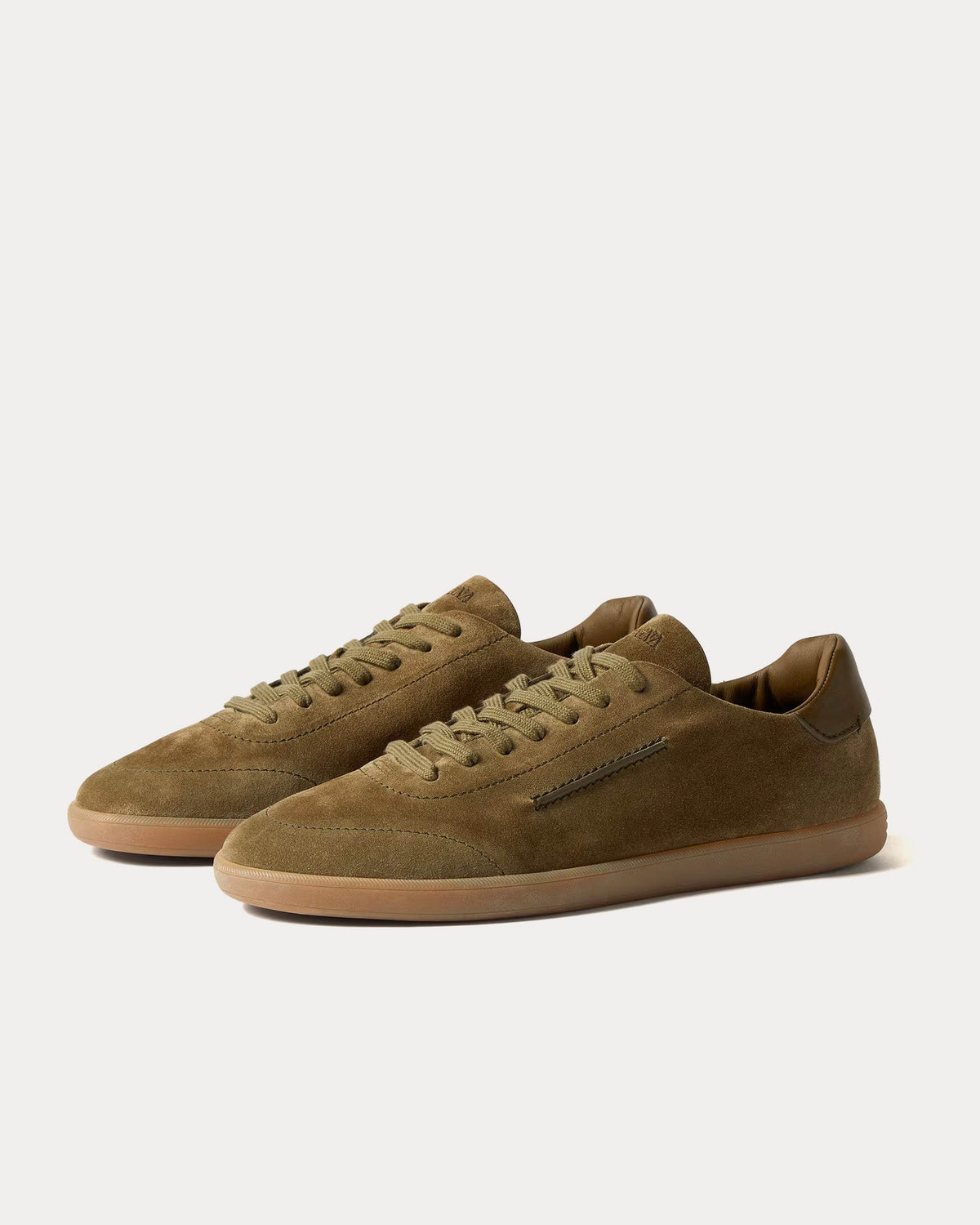 232 Olive Green Low Top Sneakers