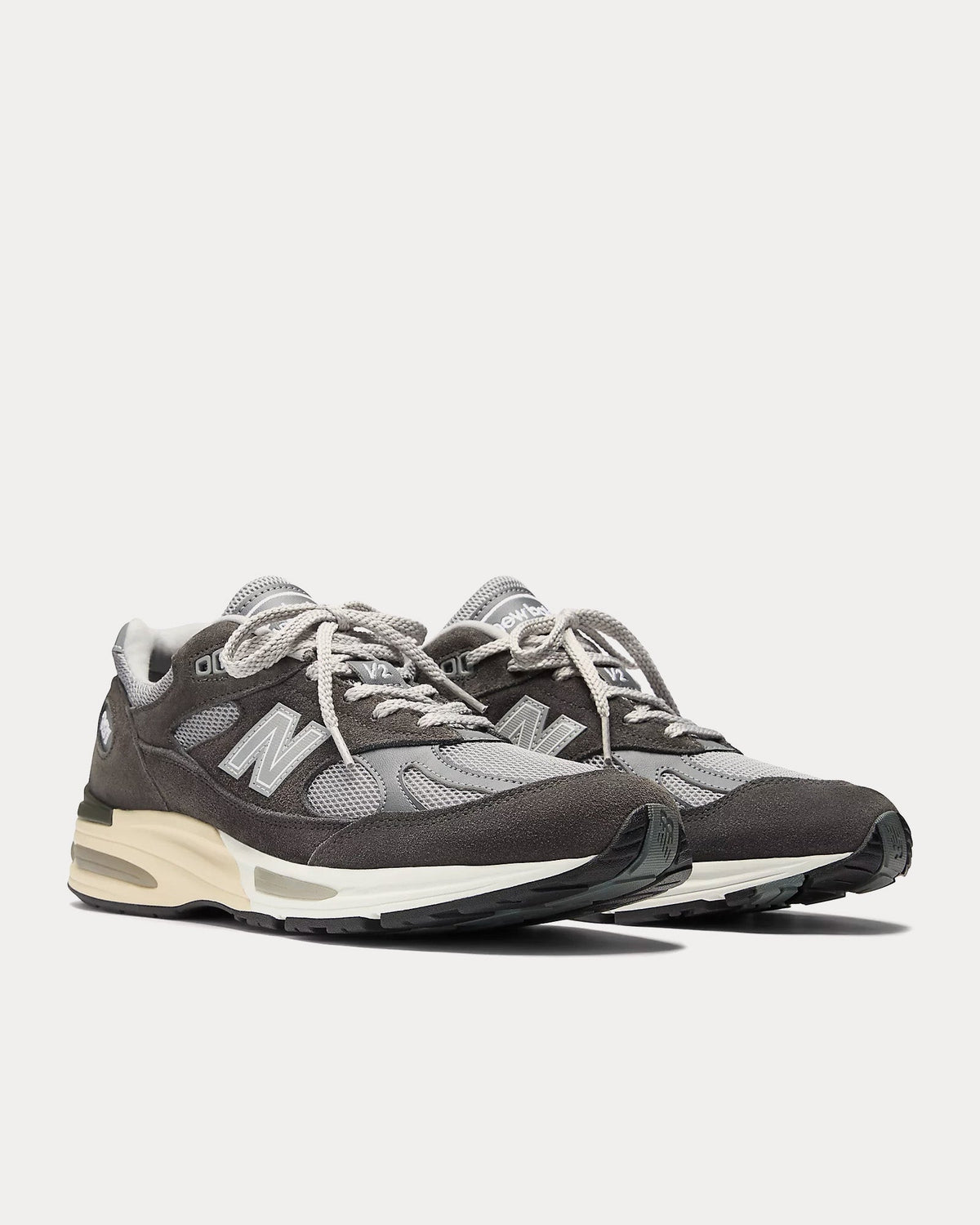 Made in UK 991v2 'Elevated Essentials' Forged Iron / Alloy / Smoked Pearl Low Top Sneakers