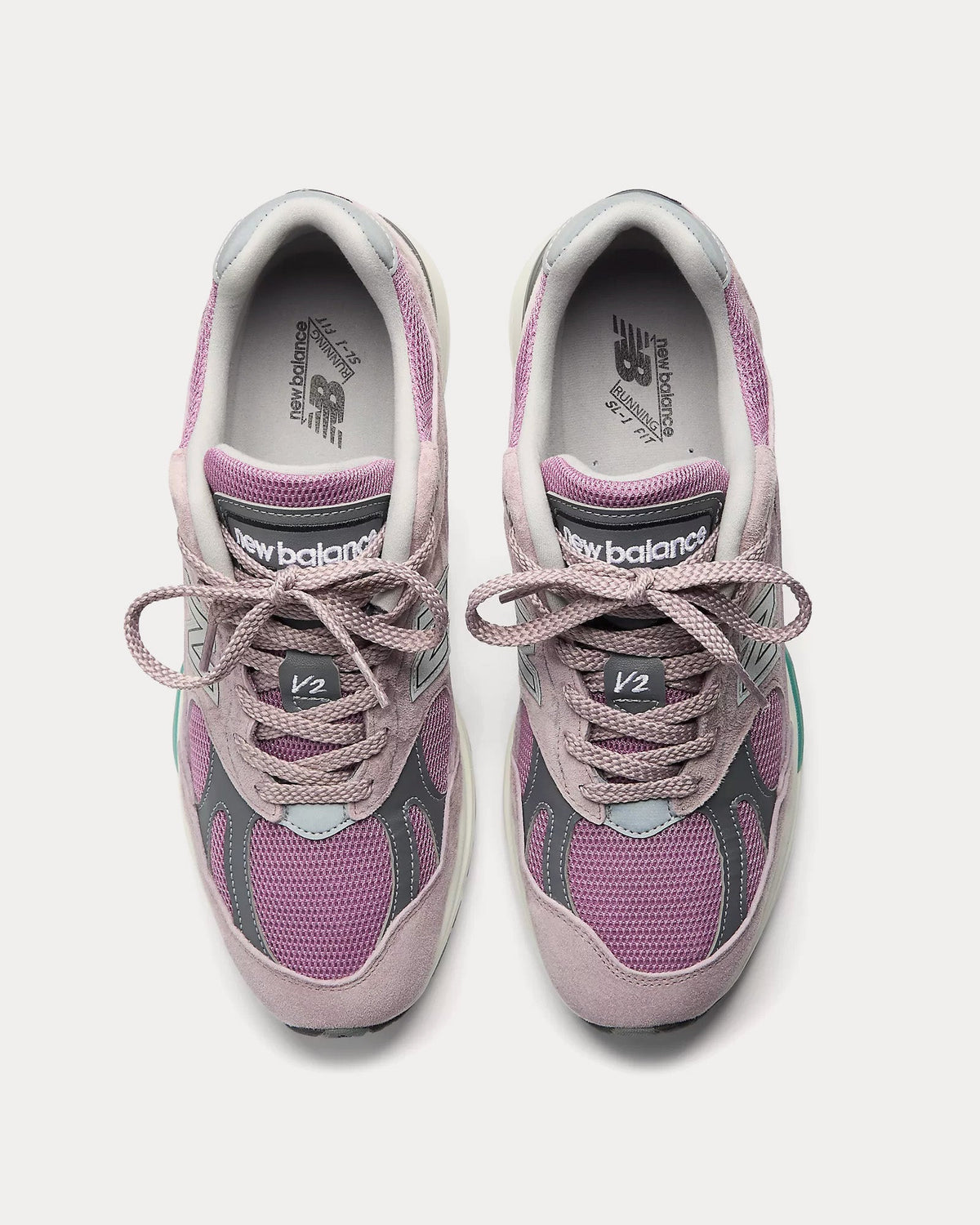 Made in UK 991v2 'Retro Pop' Polignac / Toadstool / Silver Low Top Sneakers