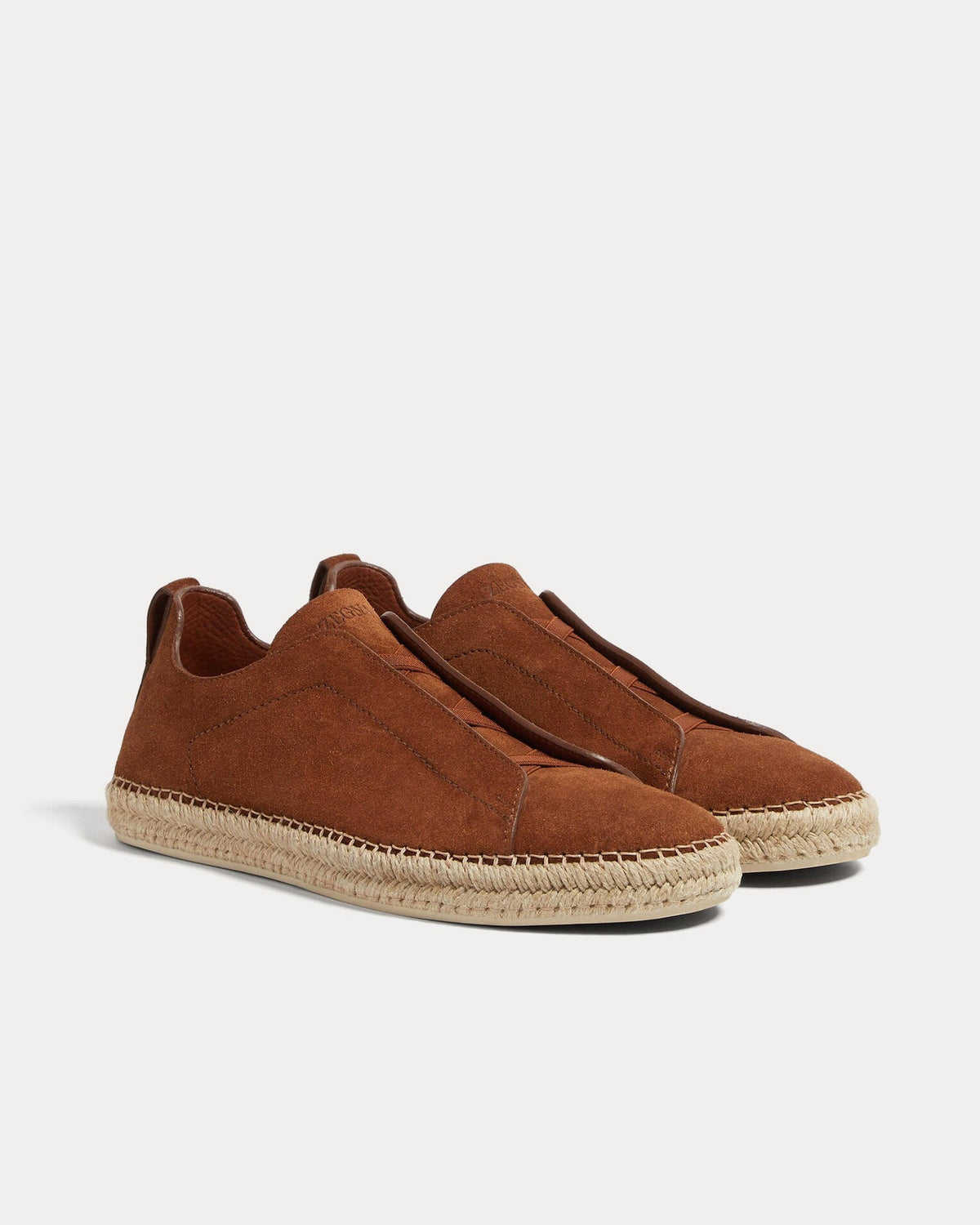 Triple Stitch Suede Dark Folliage Espadrilles