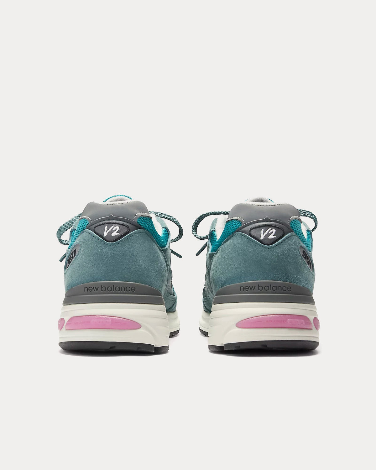 Made in UK 991v2 'Retro Pop' Porcelain Green / Trooper / Silver Low Top Sneakers