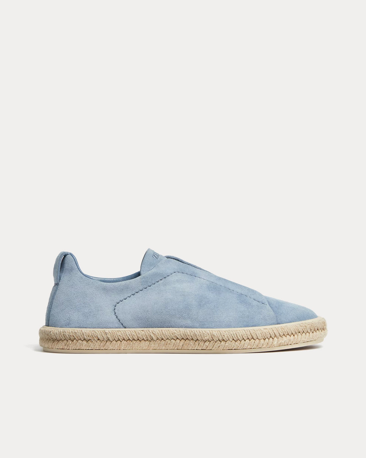 Triple Stitch Espadrilles Deerskin Utility Blue Slip On Sneakers