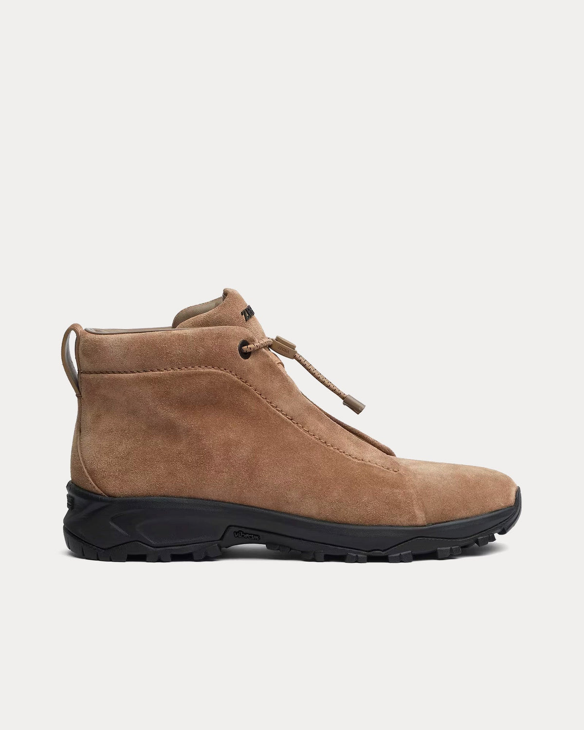 Triple Stitch Vetta Suede Beige High Top Sneakers